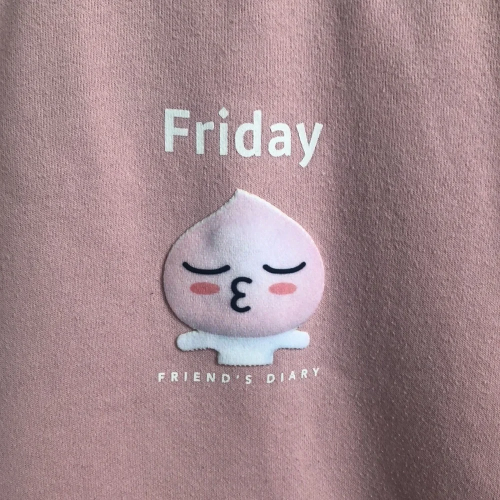 Kakao Friends Apeach Pullover Sweatshirt Size Girl's Large / Unisex - Picture 3 of 9